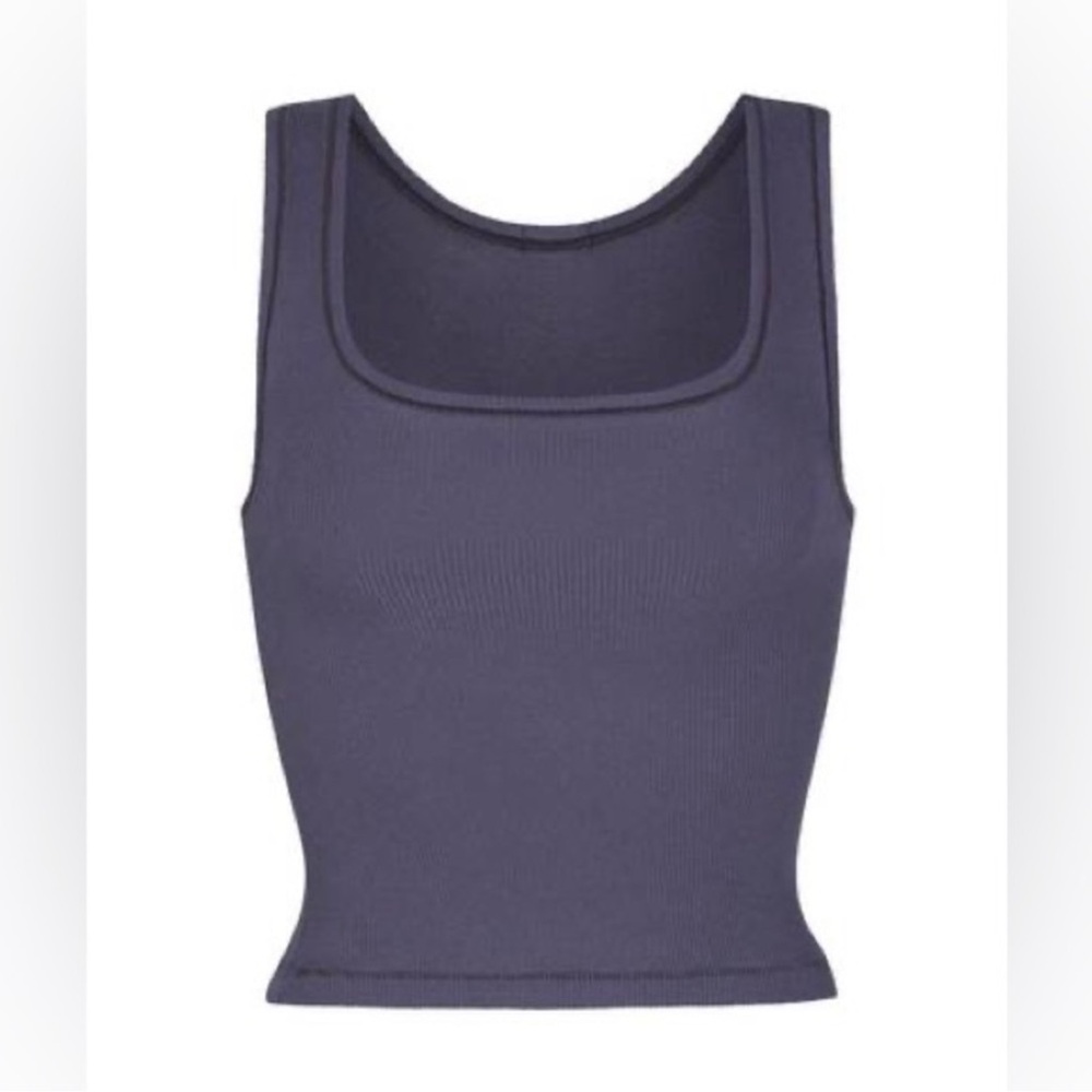SKIMS Cotton Ribbed Tank sleet blue M